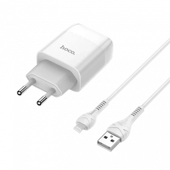 СЗУ USB Hoco C72A (10.5W, кабель Lightning) Белый от магазина РЭССИ